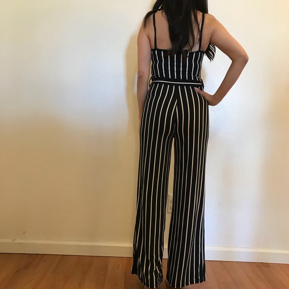•RESTOCKED• Striped Tie Waist Jumpsuit - Picture 5 of 8